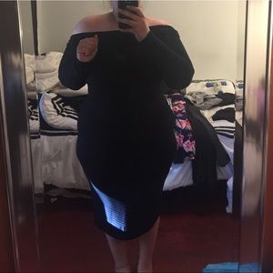 Black off the shoulder drops